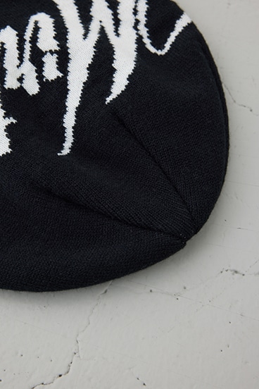 LOGOデザインニット帽 詳細画像