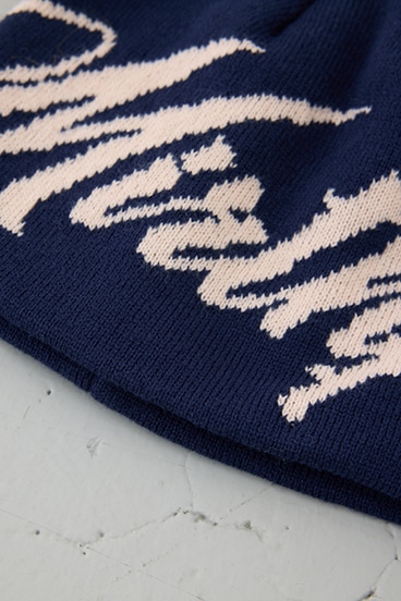 LOGOデザインニット帽 詳細画像