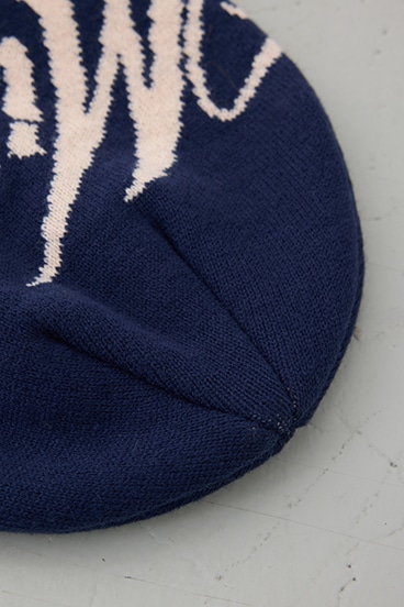 LOGOデザインニット帽 詳細画像