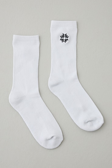 1ポイント刺繍ロングソックス