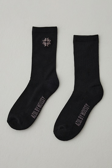 1ポイント刺繍ロングソックス｜MEN｜251IAB56-2581｜AZUL BY