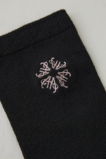 1ポイント刺繍ロングソックス 詳細画像