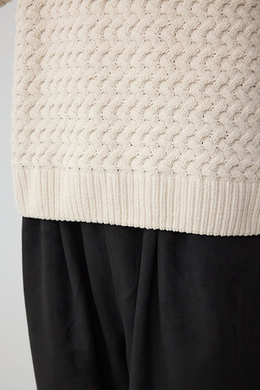 バスケット編みマットモールニット 詳細画像