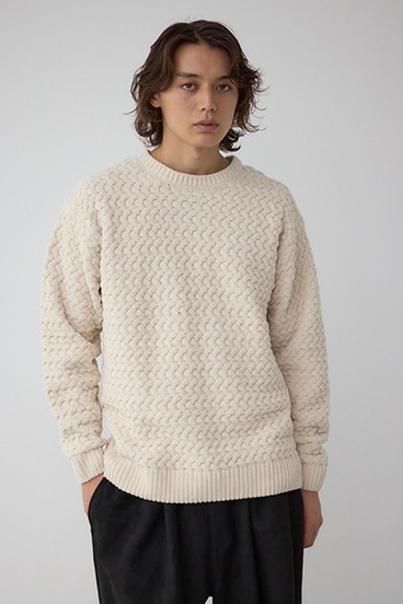 バスケット編みマットモールニット 詳細画像