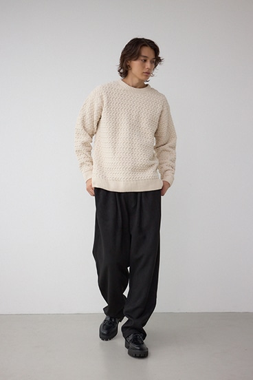 バスケット編みマットモールニット 詳細画像