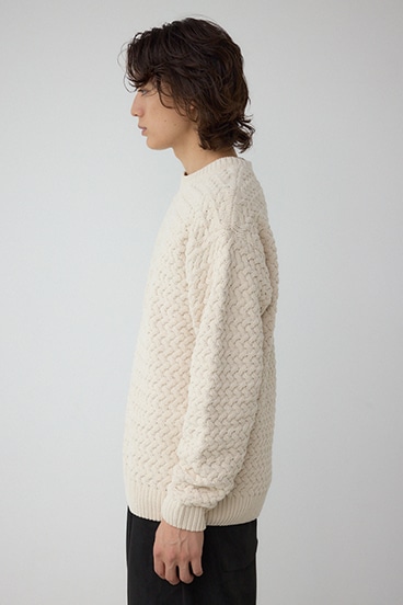 バスケット編みマットモールニット 詳細画像