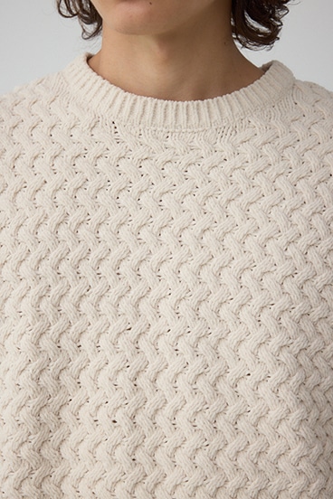 バスケット編みマットモールニット 詳細画像