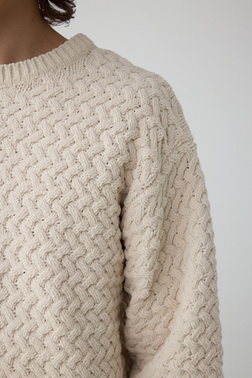 バスケット編みマットモールニット 詳細画像