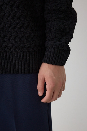 バスケット編みマットモールニット 詳細画像