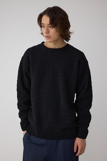 バスケット編みマットモールニット 詳細画像