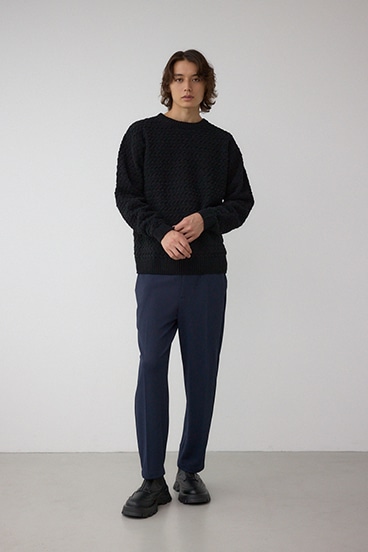 バスケット編みマットモールニット 詳細画像