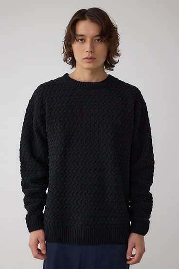 バスケット編みマットモールニット 詳細画像