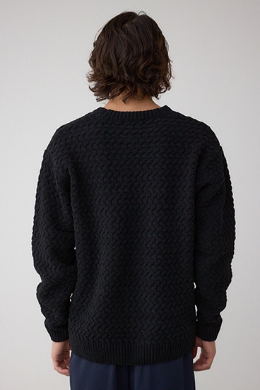 バスケット編みマットモールニット 詳細画像