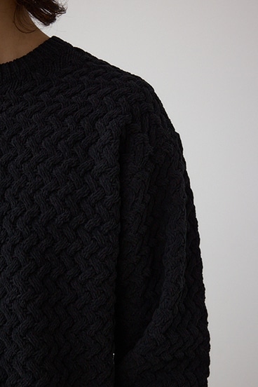 バスケット編みマットモールニット 詳細画像