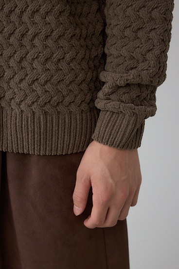 バスケット編みマットモールニット 詳細画像