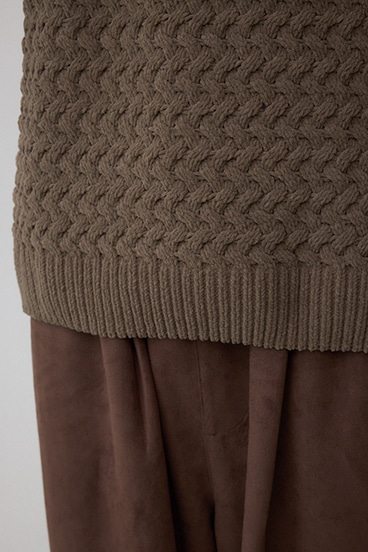 バスケット編みマットモールニット 詳細画像