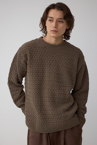 バスケット編みマットモールニット 詳細画像