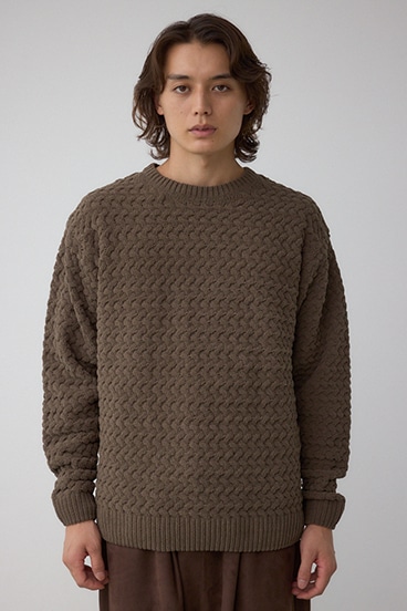 バスケット編みマットモールニット 詳細画像