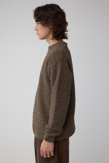 バスケット編みマットモールニット 詳細画像