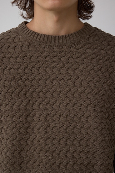 バスケット編みマットモールニット 詳細画像