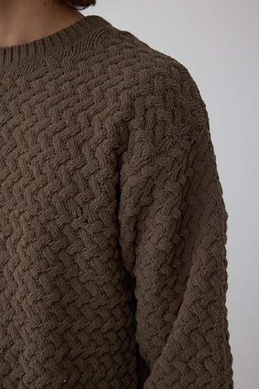 バスケット編みマットモールニット 詳細画像