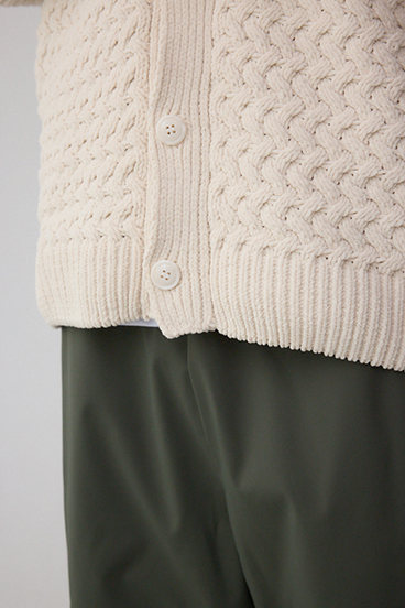 バスケット編みマットモールカーディガン 詳細画像