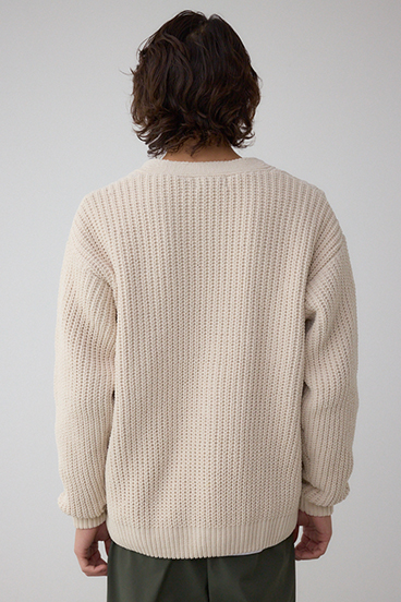 バスケット編みマットモールカーディガン 詳細画像