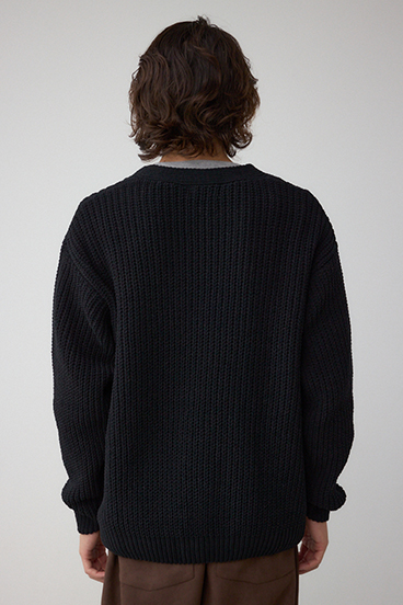 バスケット編みマットモールカーディガン 詳細画像