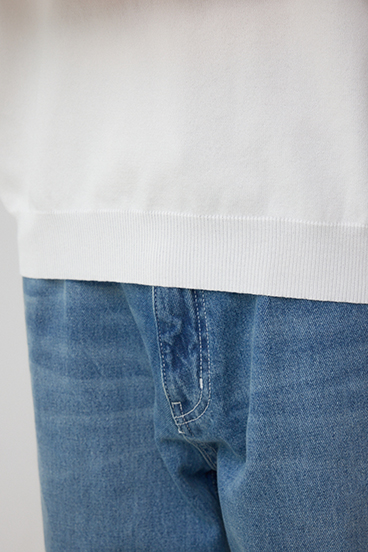 格上げ コンフォータブルクルーネックニット 詳細画像