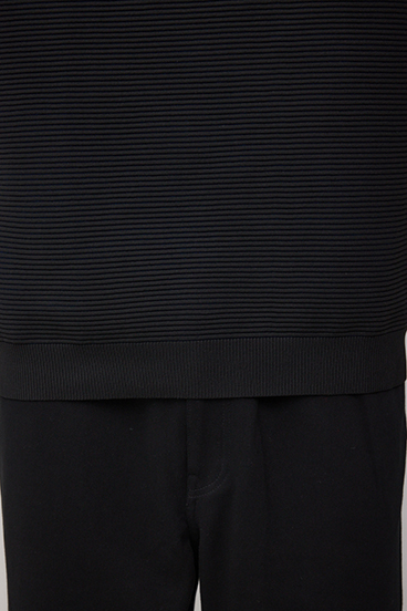 ミックスカラーリップル編みニットトップス 詳細画像