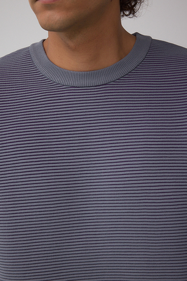 ミックスカラーリップル編みニットトップス 詳細画像