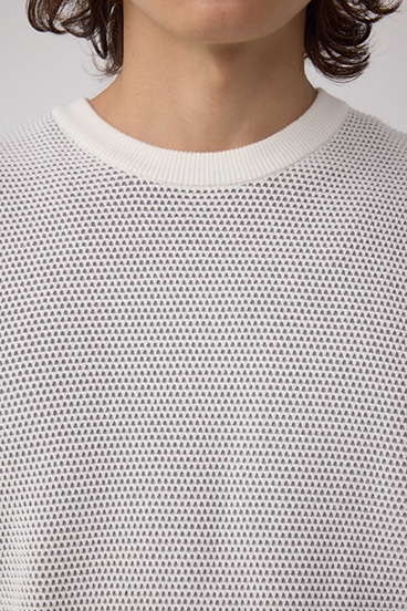 ハニカムクルーネックニット 詳細画像