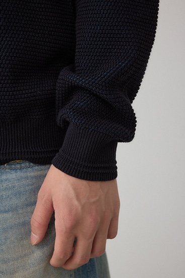 ハニカムクルーネックニット 詳細画像