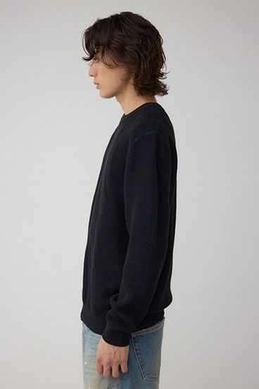ハニカムクルーネックニット 詳細画像