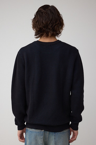 ハニカムクルーネックニット 詳細画像