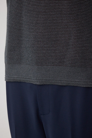 ハニカムクルーネックニット 詳細画像