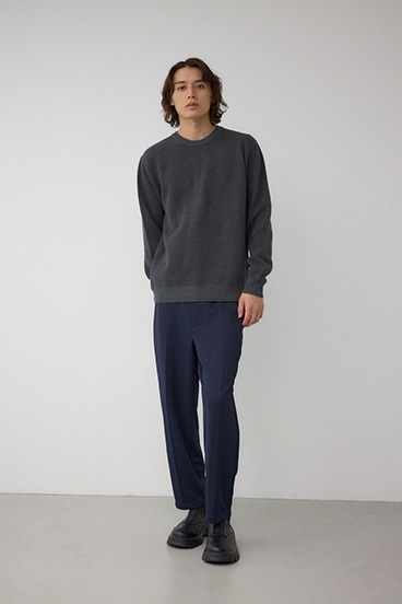 ハニカムクルーネックニット 詳細画像