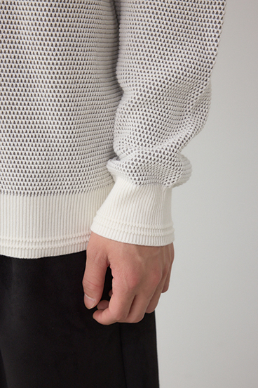 ハニカムタートルネックニット 詳細画像