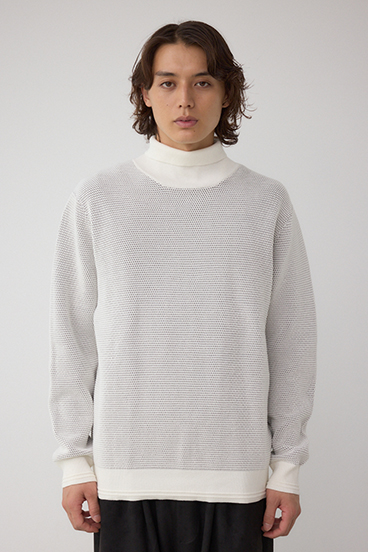 ハニカムタートルネックニット 詳細画像