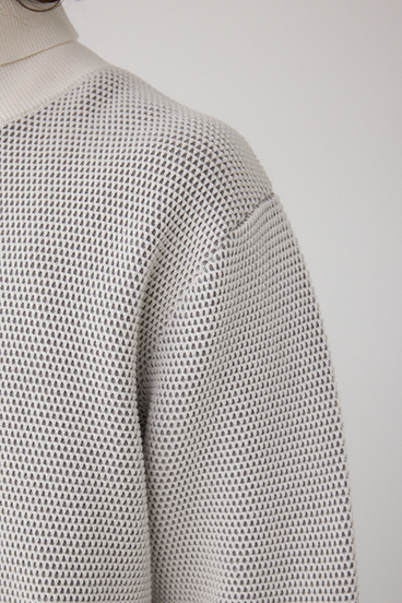 ハニカムタートルネックニット 詳細画像