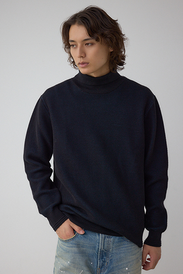 ハニカムタートルネックニット 詳細画像