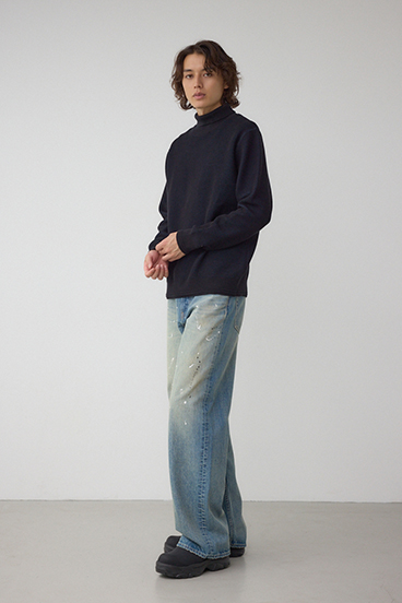 ハニカムタートルネックニット 詳細画像