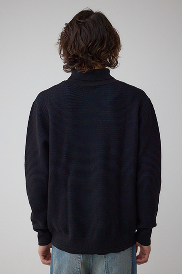 ハニカムタートルネックニット 詳細画像