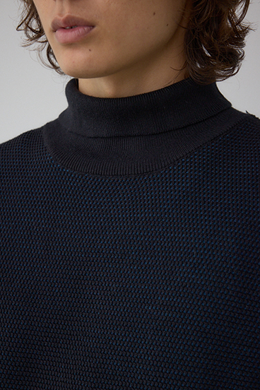 ハニカムタートルネックニット 詳細画像