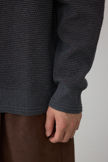 ハニカムタートルネックニット 詳細画像