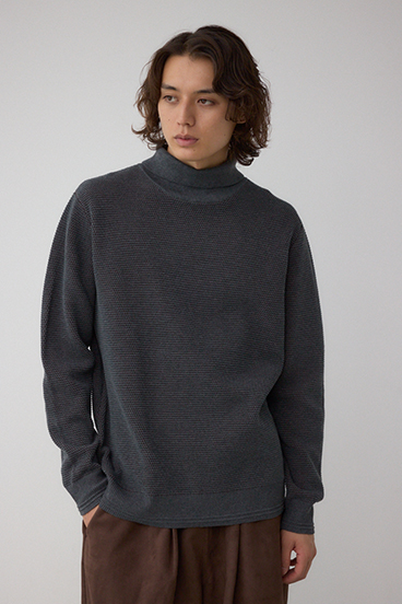 ハニカムタートルネックニット 詳細画像