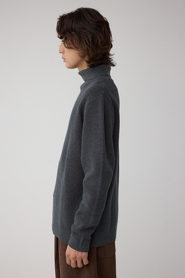 ハニカムタートルネックニット 詳細画像