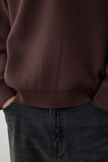 裏シャギーボアニットトップス 詳細画像