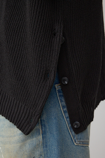 ショルダーボタンニットトップス 詳細画像