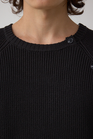 ショルダーボタンニットトップス 詳細画像